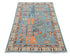 3x4 Blue Kuba Afghan Hand Knotted Wool Area Rug